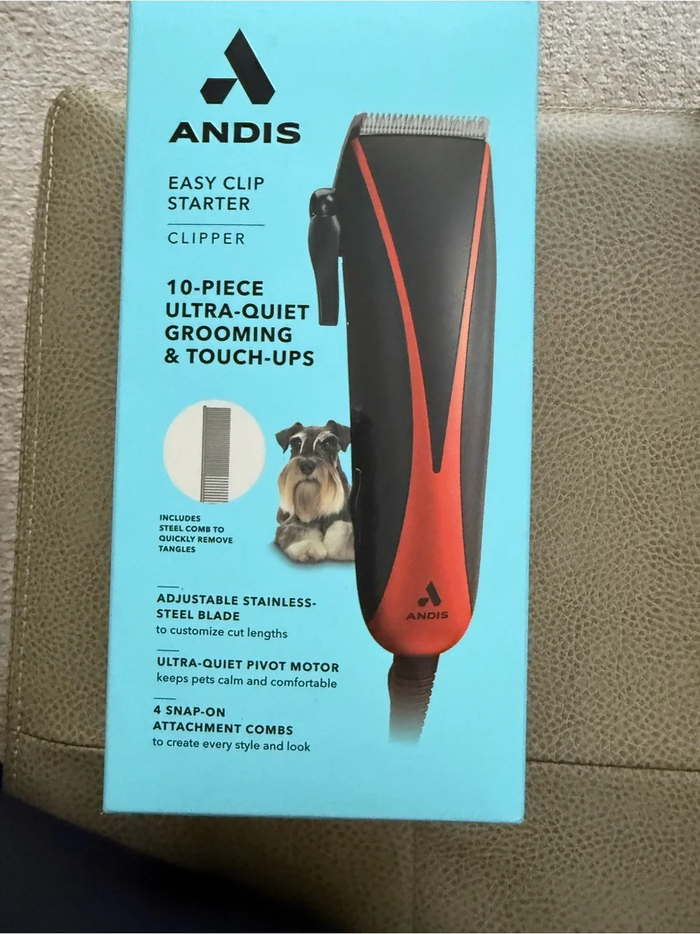 Andis Easy Clip Starter Clipper - Black and Red